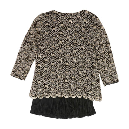 Black Floral 3/4 Sleeve Blouse