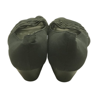 Black Wedged Sandals