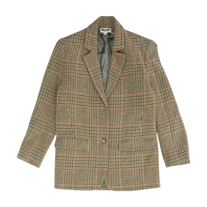 Beige Plaid Blazer