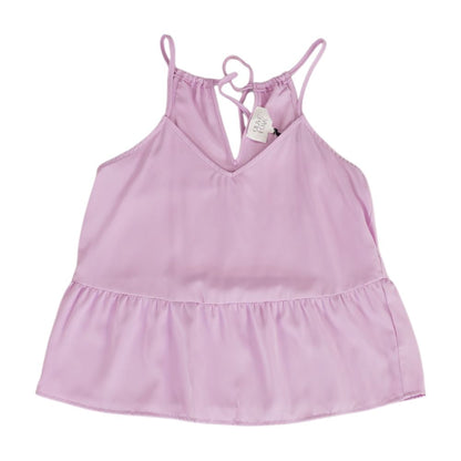 Pink Solid Sleeveless Blouse