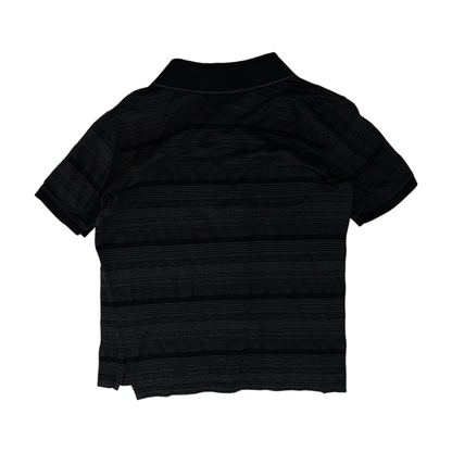 Black Striped Short Sleeve Polo