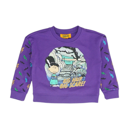 Purple Graphic Sweatshirt Pullover
