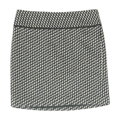 Black Abstract Mini Skirt