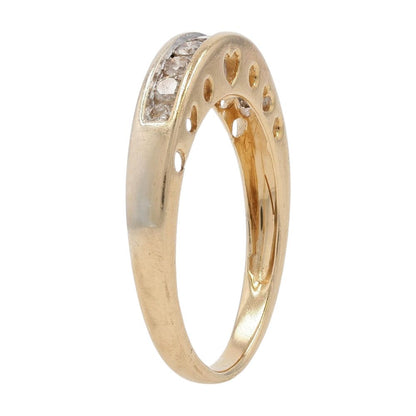 3/4 Ct 14K Gold Channel Set Round Diamond Anniversary Ring