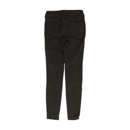 Black Solid High Rise Jeans