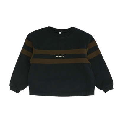 Black Striped Sweatshirt Pullover