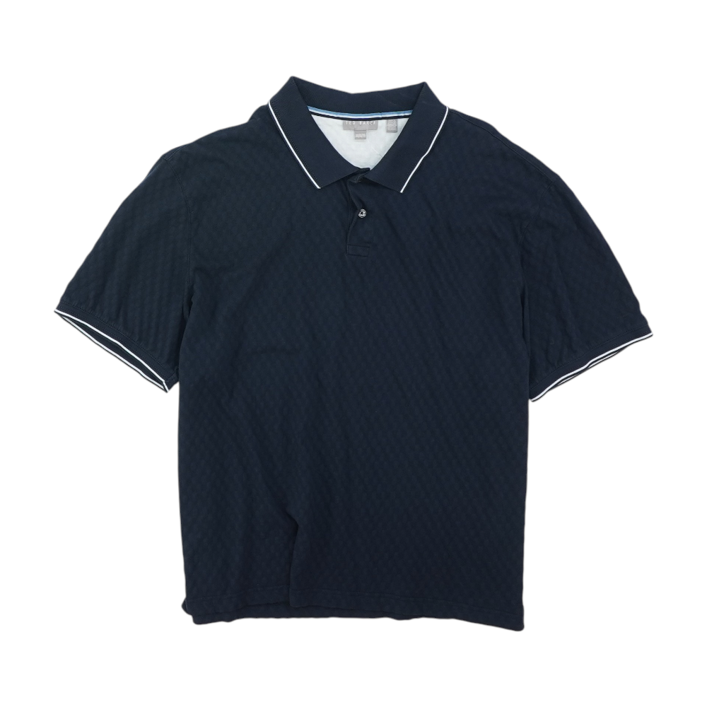 Navy Solid Short Sleeve Polo