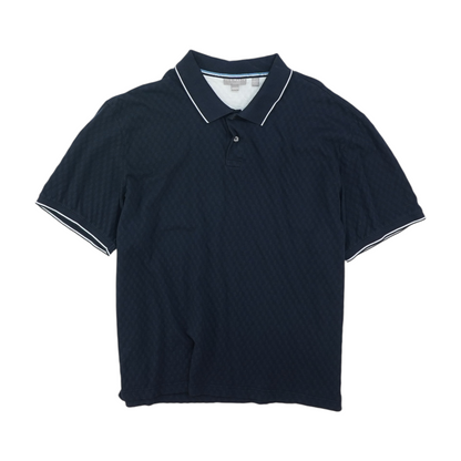 Navy Solid Short Sleeve Polo