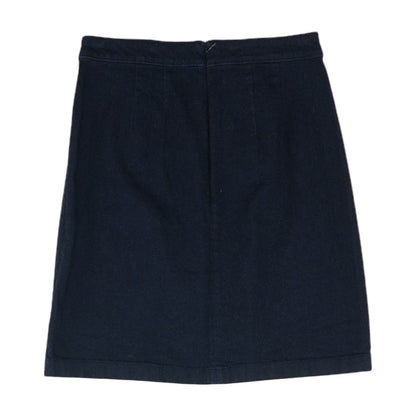 Navy Solid Mini Skirt