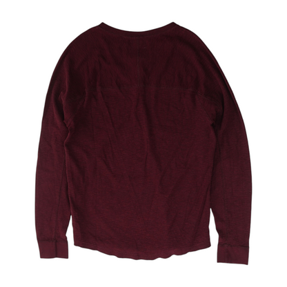 Maroon Solid Henley T-Shirt