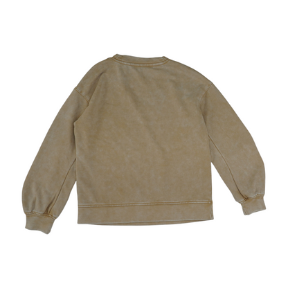 Tan Solid Sweatshirt Pullover