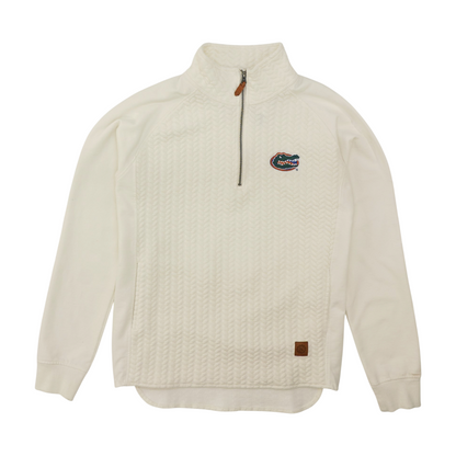 White Florida Gators Solid 1/4 Zip Pullover