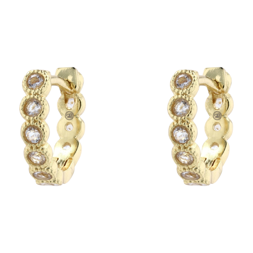 Gorjana Costume Cubic Zirconia Hoop Earrings – Image 1
