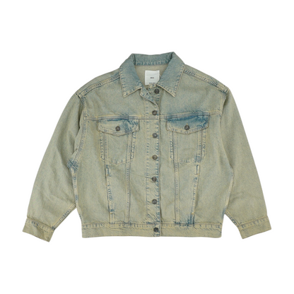 Blue Solid Denim Jacket