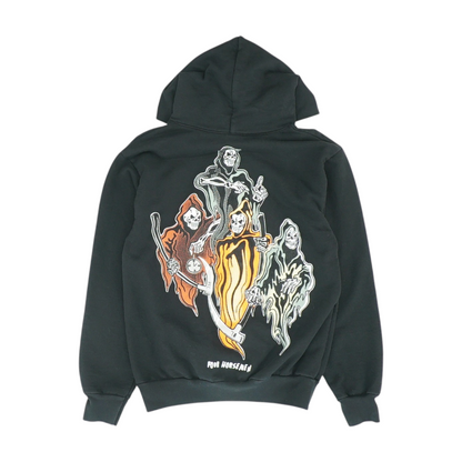 Black Solid Hoodie Pullover