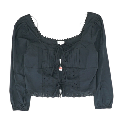 Black Cropped Blouse