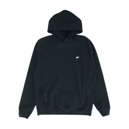 Black Solid Hoodie Pullover