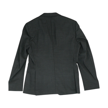Gray Solid Suit Jacket