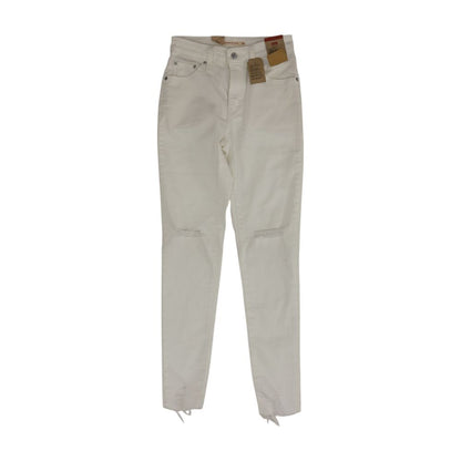 721 White Solid High Rise Skinny Leg Jeans