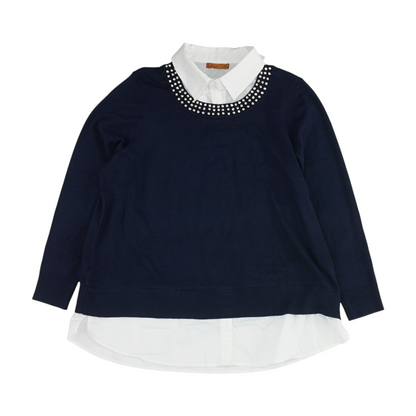 Navy Plus Pullover Sweater