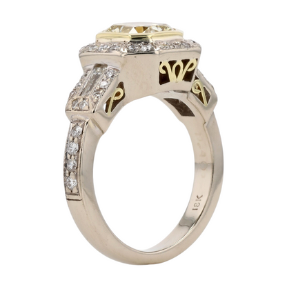 2 ctw 18K Two-Tone Gold Diamond Engagement Ring