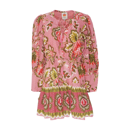 Pink Floral Mini Dress