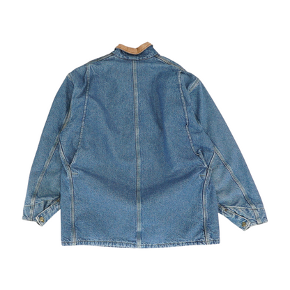 Vintage Blue Solid Denim Jacket