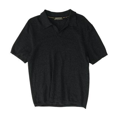 Navy Solid Short Sleeve Polo