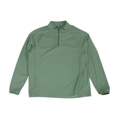 Green Solid 1/4 Zip Pullover