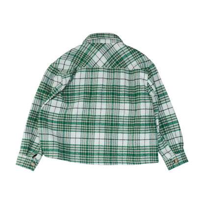 Green Plaid Flannel Button Down