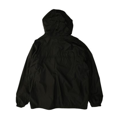 Black Solid Rain Jacket