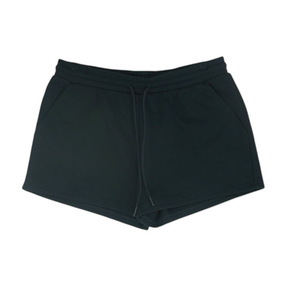 Black Solid Active Shorts
