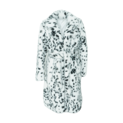 White Plus Polka Dot Coat