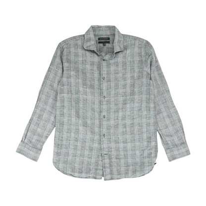 Black Plaid Long Sleeve Button Down