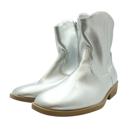 Silver Boots Shoes