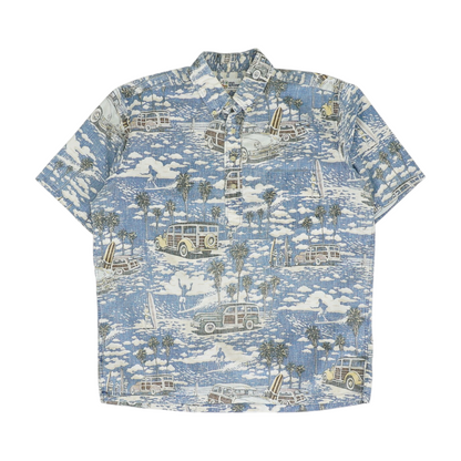 Blue Print Short Sleeve Polo