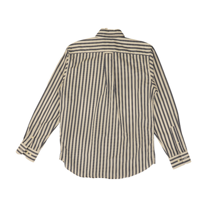 White Striped Long Sleeve Button Down