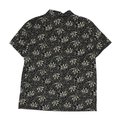 Black Floral Short Sleeve Polo