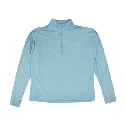 Blue Solid 1/4 Zip Pullover
