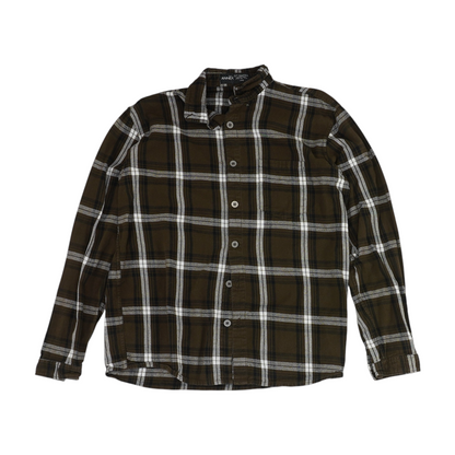 Brown Plaid Flannel Button Down