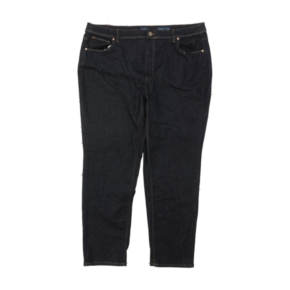 Blue Plus Size Straight Jeans