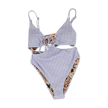 Purple Check One-Piece