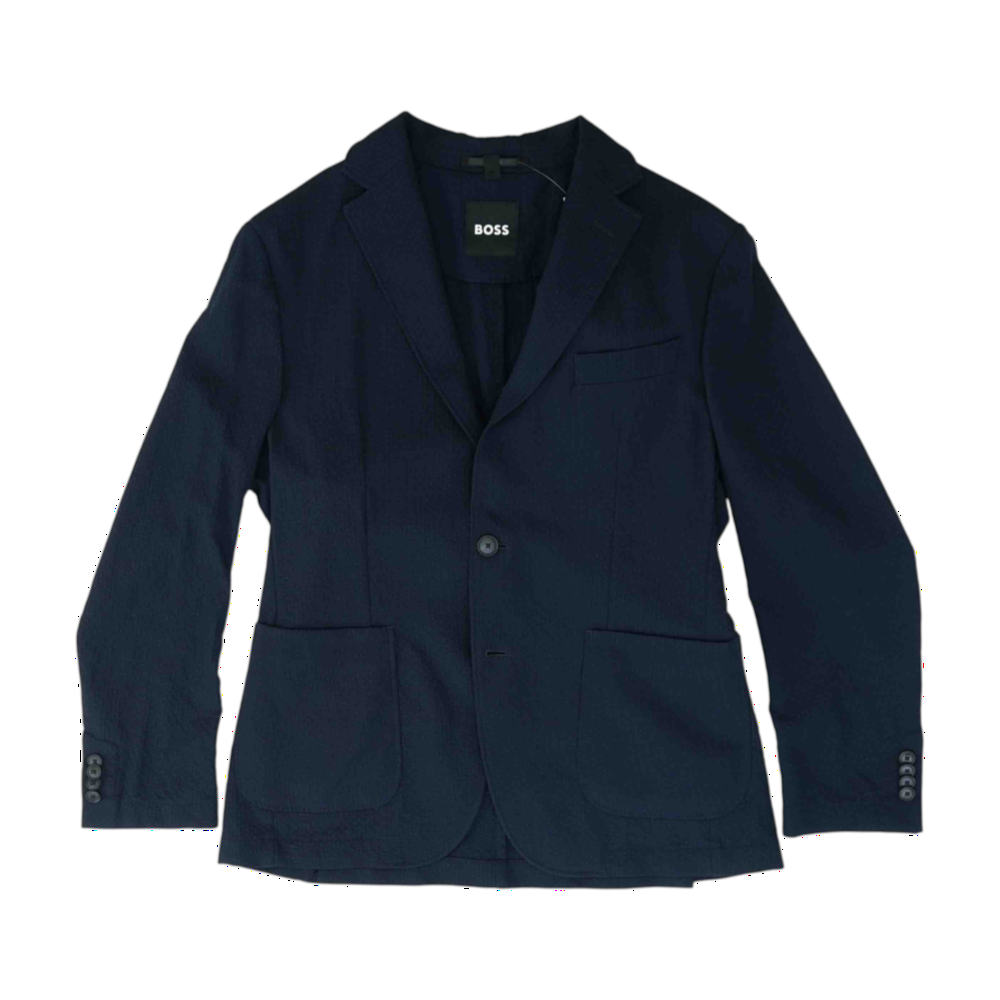 Navy Short Solid Sport Coat