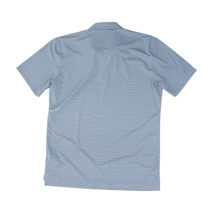 Blue Striped Short Sleeve Polo