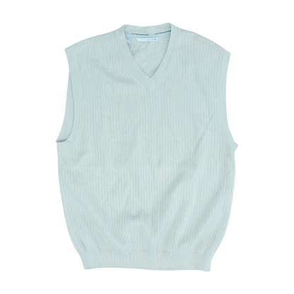 Beige Solid Vest Sweater