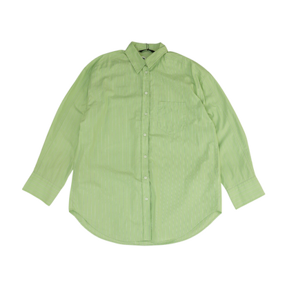 Green Striped Button Down
