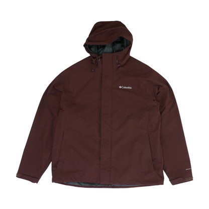 Burgundy Solid Rain Jacket