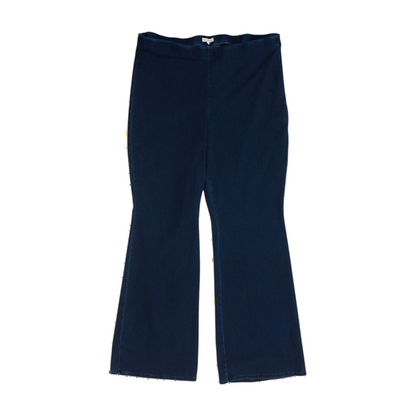 Navy Plus Size Wide Leg Jeans
