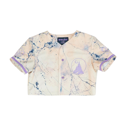 Beige Graphic Button Down
