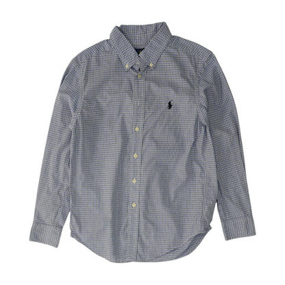 Blue Check Long Sleeve Button Down